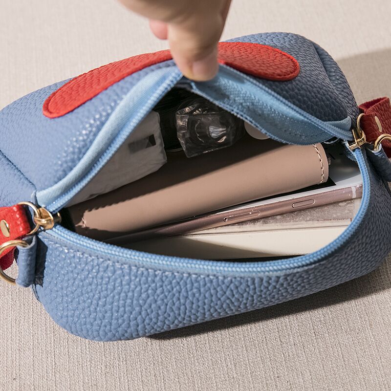 Small Handbag For Cell Phone Wide Strap Flap Female Crossbody Bag Purse In Soft Leather