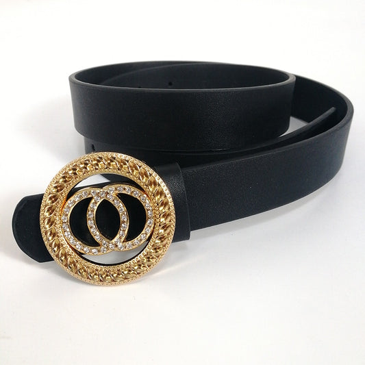 High quality ladies jeans belt with rhinestone