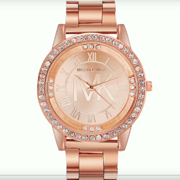 Stainless Steel Crystal Women Wristwatches