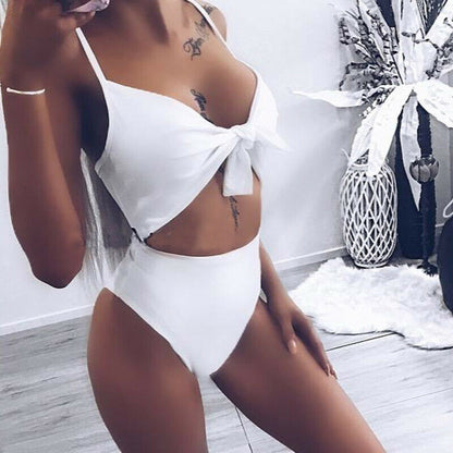 Women's Piece Swimsuit Sexy Bandage Thong Bikini Push Up Hollow Monokini Fused Bathing Bodysuit