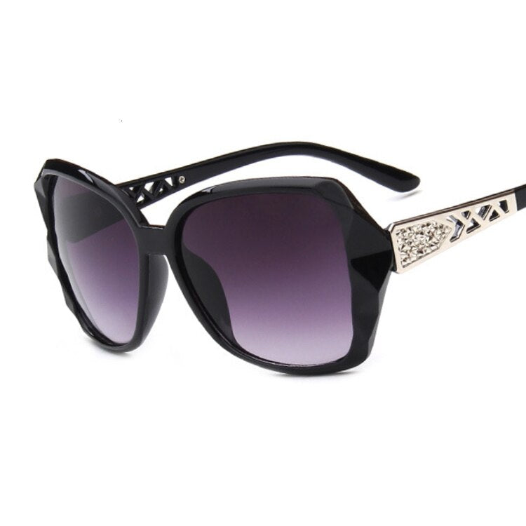 Big Purple Sun Glasses Female Mirror Shades