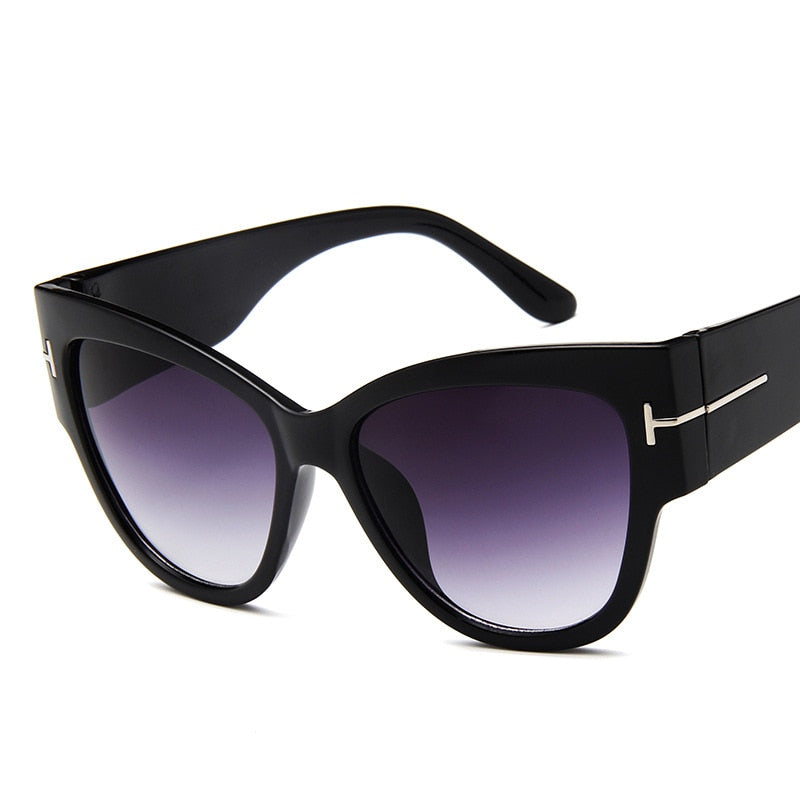 Cat Eye Women Sunglasses Female Gradient Points Big Oculos feminino de sol UV400