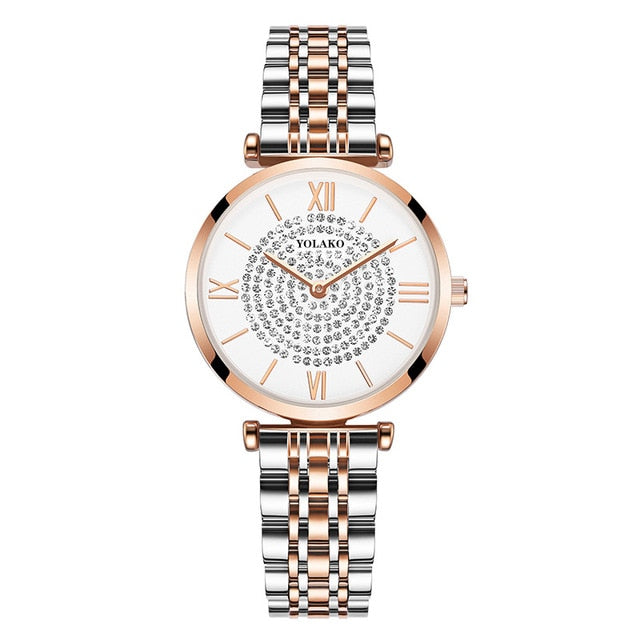 Women Watches Top Brand Luxury 2020 Fashion Diamond Ladies Wristwatches Stainless Steel Silver Mesh Strap Female Quartz Watch