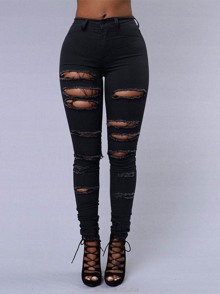 skinny ripped jeans for women