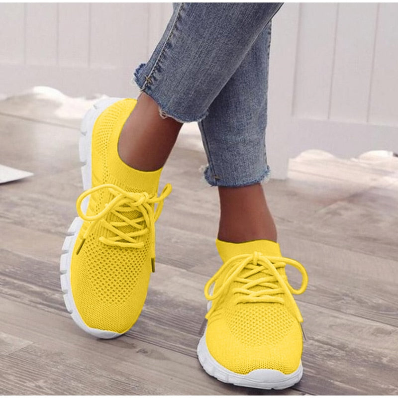Women's Sneakers Spring Ladies Flat Shoes Casual Women Vulcanized Women 2021 Summer Light Mesh Breathable Female Running Shoes