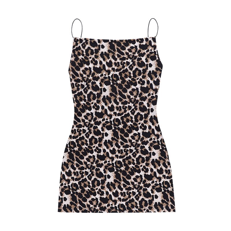 Sexy Backless Leopard Women Dress