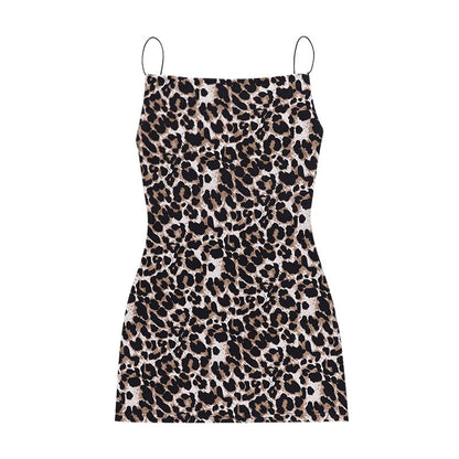 Sexy Backless Leopard Women Dress