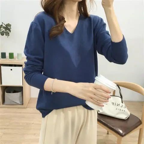 V-Neck Women Sweater Pullovers