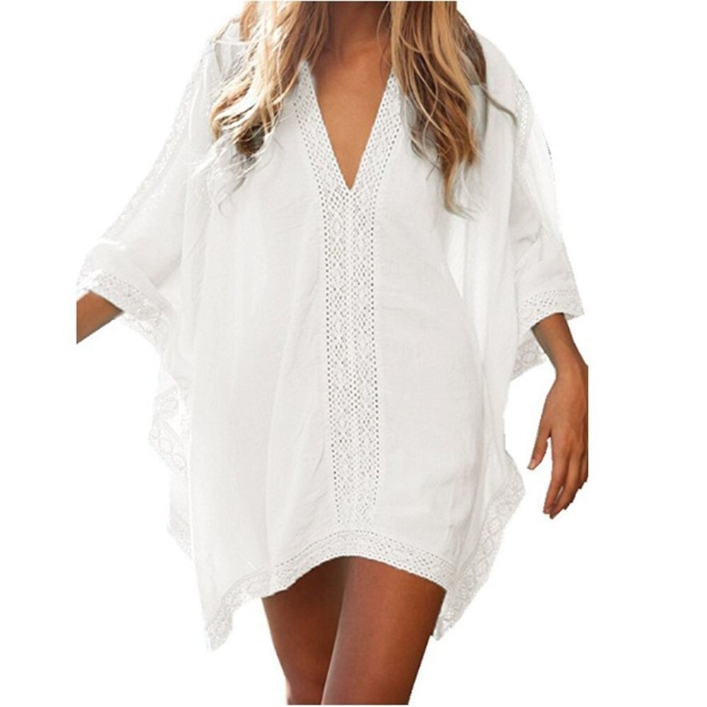 Chiffon Short Dress Gold Beach thing Suit tunic Swimwear Cover Ups