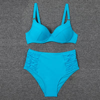 Push Up Sexy Print Bikini Set Bathing Suit Two Piece Brazilian Beachwear Plus Size