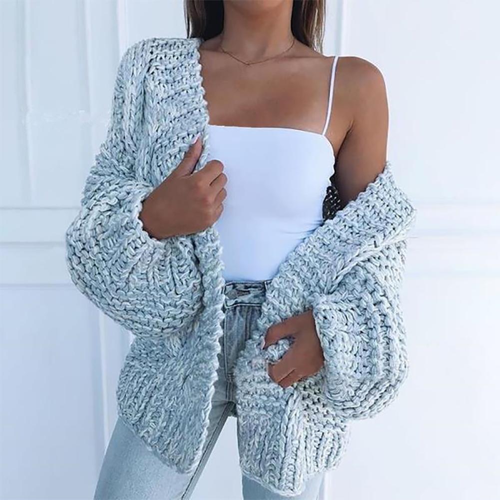 Knitted Sweater Loose Warm Cardigan Casual Coat Vintage Casual Jacket