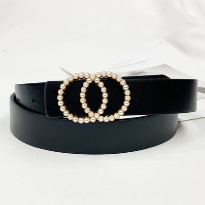 Double Inlaid Pearl Belts for Women