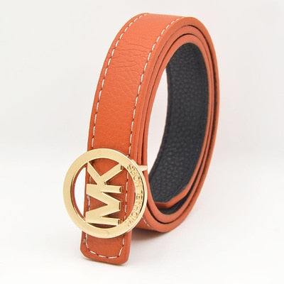 Alloy MK letter Buckle luxury Designer Brand Waist Strap