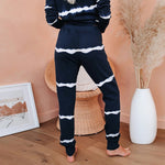 Striped Loose T-shirt Pants Women Casual Lounge Set Tracksuit Matching Sets for Women