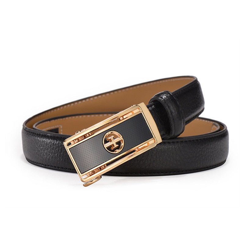 Automatic Buckle Strap  Waistband Designer Genuine Leather Belt