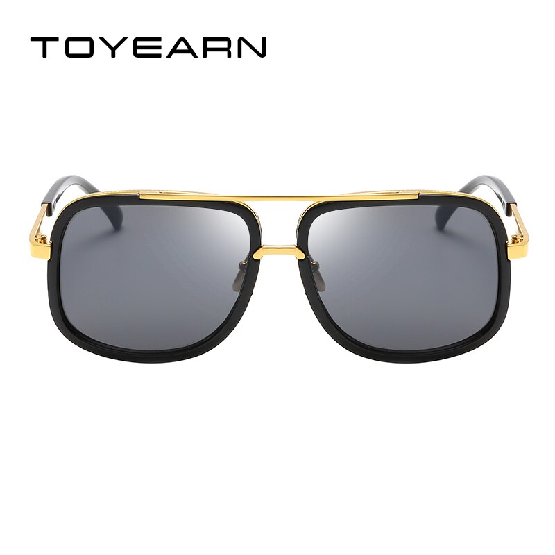 Fashion Vintage Driving Cool Gradient Twin-Beams Square Sunglasses Men Women Luxury Brand Designer Sun Glasses For Male UV400