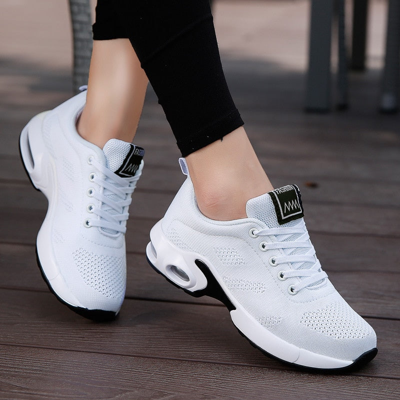 Mesh solid high quality vulcanized shoes women sneakers