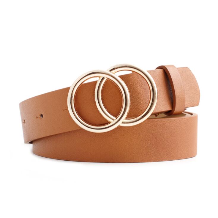 Leather Metal Buckle Heart Pin Belts For Ladies