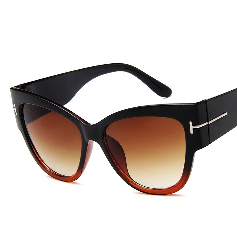 Cat Eye Women Sunglasses Female Gradient Points Big Oculos feminino de sol UV400