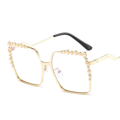 Oversized Square Luxury Pearl Sunglasses Women