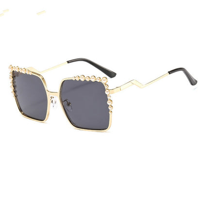 Oversized Square Luxury Pearl Sunglasses Women