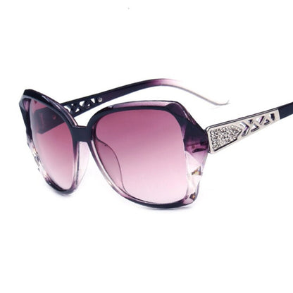 Big Purple Sun Glasses Female Mirror Shades