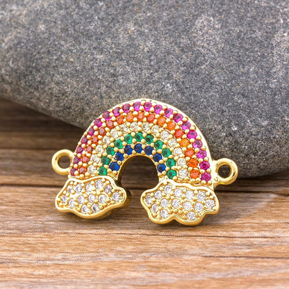 Fashion Rainbow Cloud Pendant Necklace For Kids Girls Charm Pendant Chain Necklace