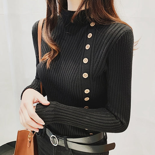 Long Sleeve Turtleneck Knitted Sweaters