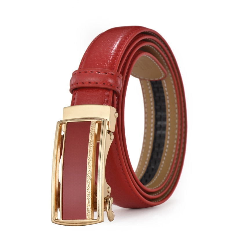 Automatic Buckle Strap  Waistband Designer Genuine Leather Belt