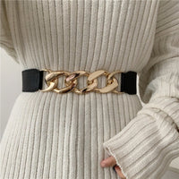 Thick Chain Waist Strap Dress Coat Sweater Lady Decorative Waistband