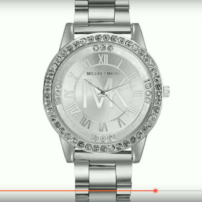 Stainless Steel Crystal Women Wristwatches