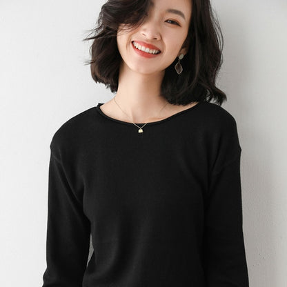 O-neck Stylish Knitted Long-Sleeves Sweater