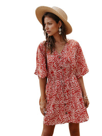 Women Clothing Designer Dress  Spring Summer Small Floral Skirt