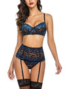 Supply Sexy Lingerie  Sexy Sleepwear Factory New Double-Color Lace Lingerie Set
