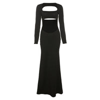 Style 2021 Fall Women  Clothing New Fashion Sexy Hollow-out Tube Top Solid Color Sheath Slim Fit Dress