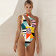 New  High Waist Backless Sexy Swimwear Conservative One-Piece  Swimwear Women  plus Size Bikini