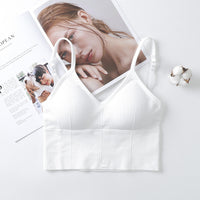 Underwear Women Wireless Vest Style Summer Thin Push up Big Breasts Show Small Sling Sports Bra