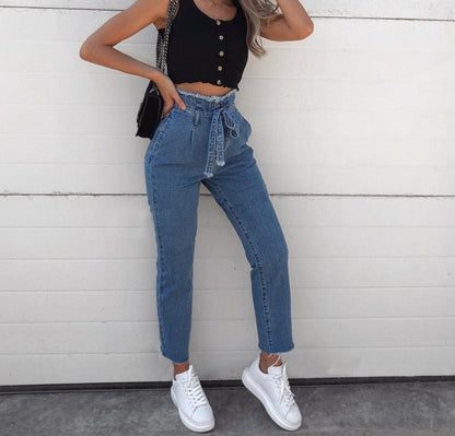 New 2023 Women High Waist Jeans Sexy Jeans Denim Harem Pants Jeans Womens High Streetwear Loose Pants Black Skinny Jeans Women