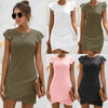2022 summer new product hot sale ruffled short-sleeved cross dress
