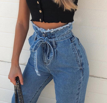 New 2023 Women High Waist Jeans Sexy Jeans Denim Harem Pants Jeans Womens High Streetwear Loose Pants Black Skinny Jeans Women