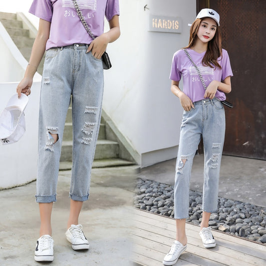 Fa1001 2019 new autumn winter women fashion casual  Denim Pants high waisted jeans womens clothing