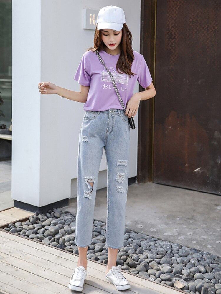 Fa1001 2019 new autumn winter women fashion casual  Denim Pants high waisted jeans womens clothing
