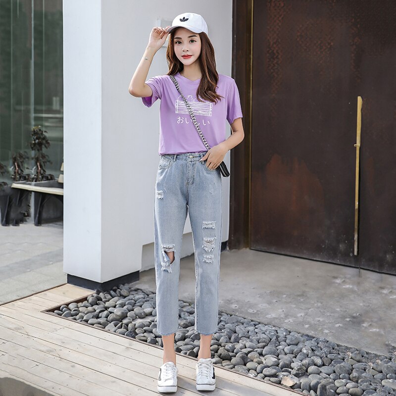 Fa1001 2019 new autumn winter women fashion casual  Denim Pants high waisted jeans womens clothing