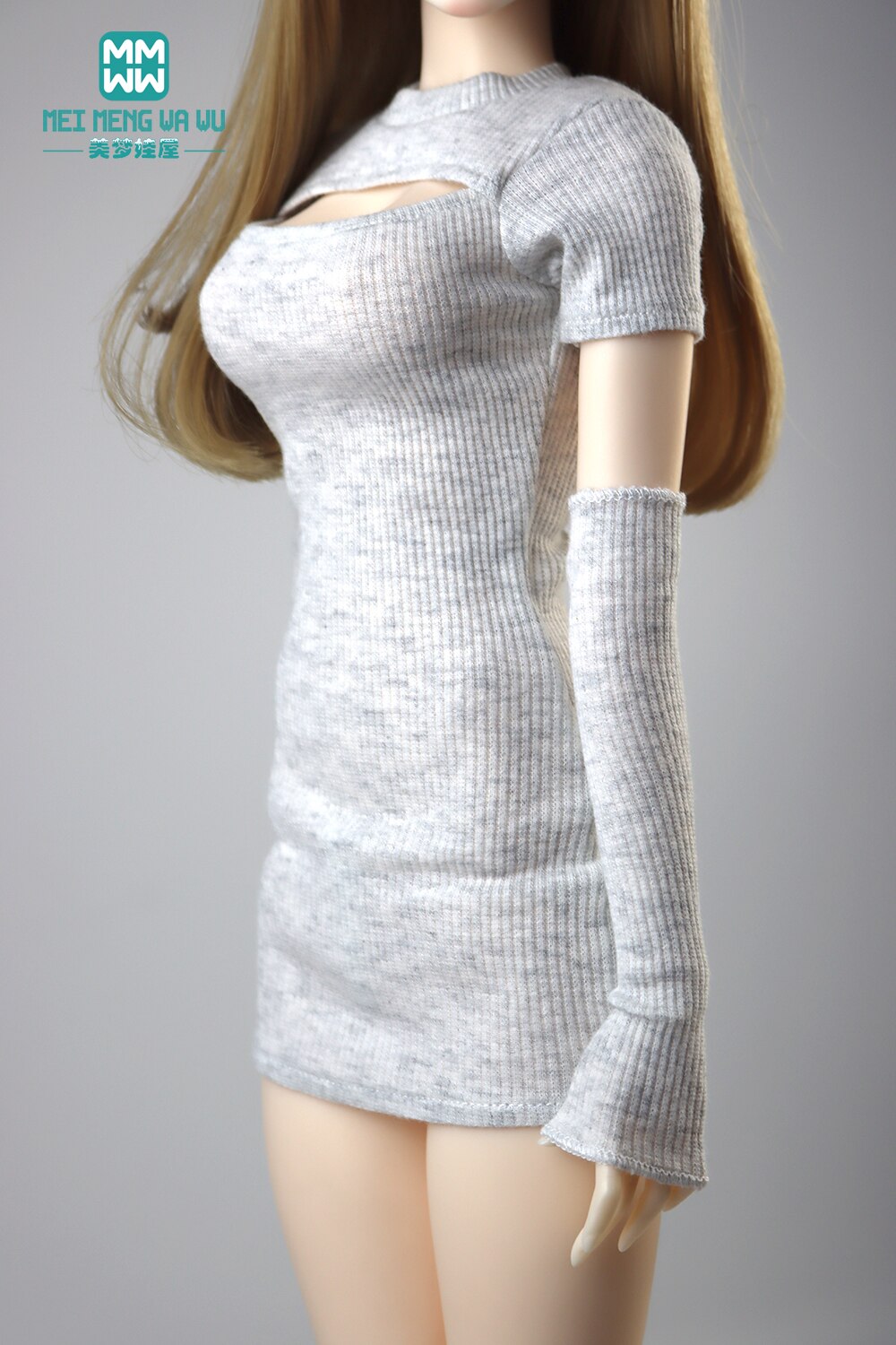 58-60cm 1/3 SD DDL big bust BJD clothes Toy spherical joint doll accessories  Fashion low cut Long T-shirt Dress