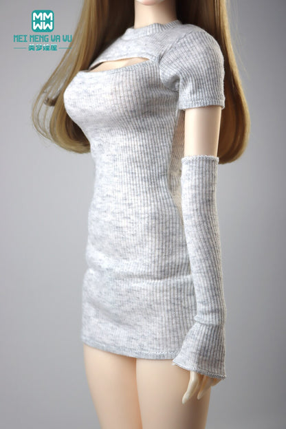 58-60cm 1/3 SD DDL big bust BJD clothes Toy spherical joint doll accessories  Fashion low cut Long T-shirt Dress