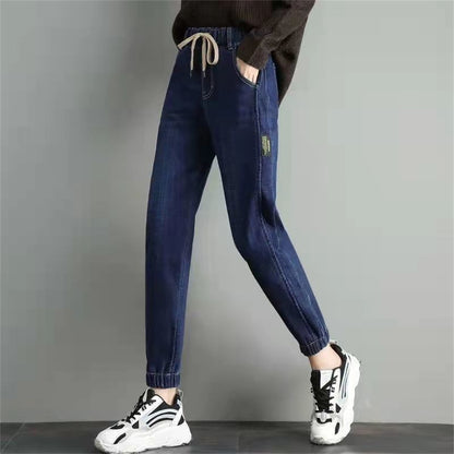 White Jeans for Women High Waist Harem Mom Jeans Spring 2022 New Black Women Jeans Streetwear Jeans Female harem pants