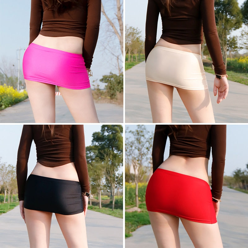 New Micro Mini Skirts 2021 Summer Sexy Girls Skirts Fashion Slim Party Skirt Tight Mini Skirts Office Solid Hip Short Skirt