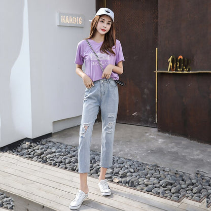 Fa1001 2019 new autumn winter women fashion casual  Denim Pants high waisted jeans womens clothing