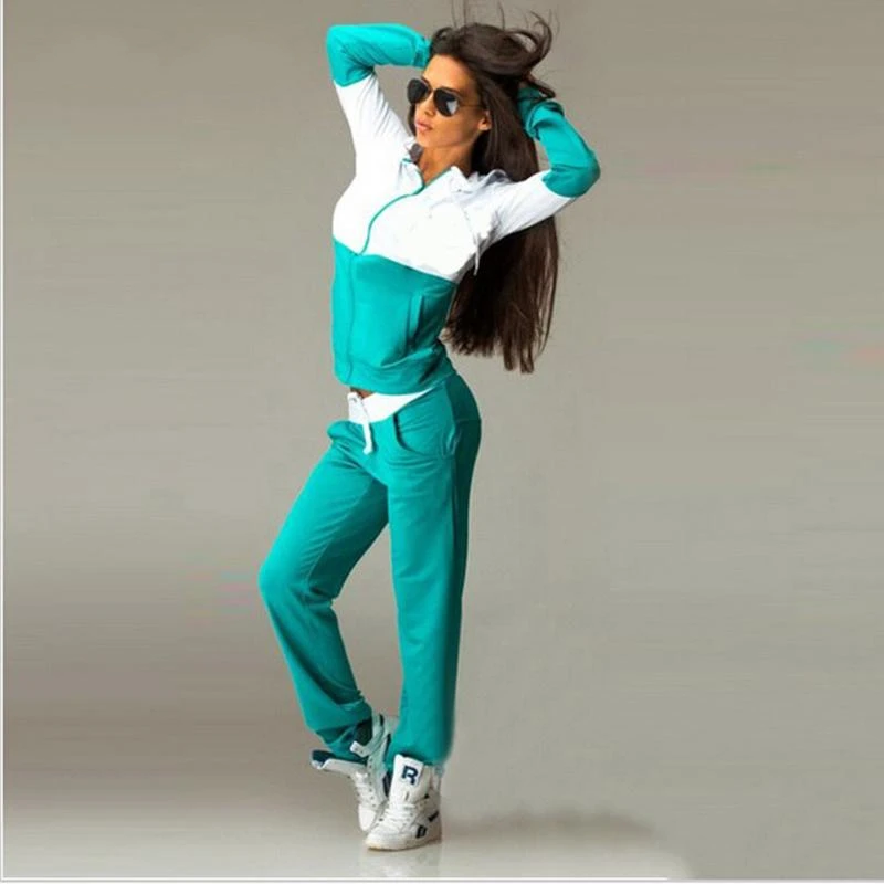 Women Sports Suit Tracksuit 2 Piece Yoga Set