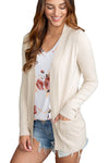 Knit Long Sleeve Cardigan Top with Pockets